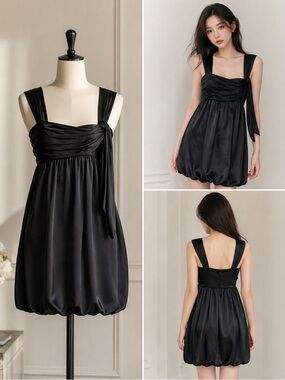 BCBGMaxAzria Black Silk Cocktail Dress | Size 8